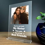 Personalised Best Friend Custom Photo Friendship Plaque Novelty 