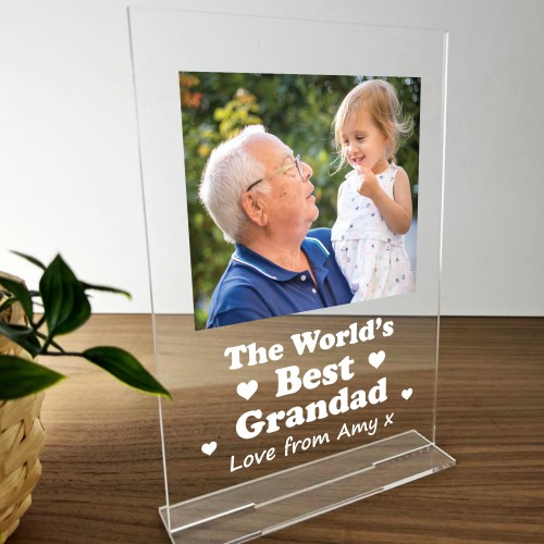 Personalised Best Grandad Standing Plaque Birthday Christmas