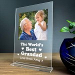 Personalised Best Grandad Standing Plaque Birthday Christmas