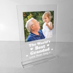 Personalised Best Grandad Standing Plaque Birthday Christmas