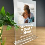 Personalised Mum Gift Custom Photo Plaque Birthday Christmas