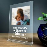 Personalised Mum Gift Custom Photo Plaque Birthday Christmas