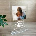 Personalised Mum Gift Custom Photo Plaque Birthday Christmas