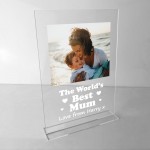 Personalised Mum Gift Custom Photo Plaque Birthday Christmas