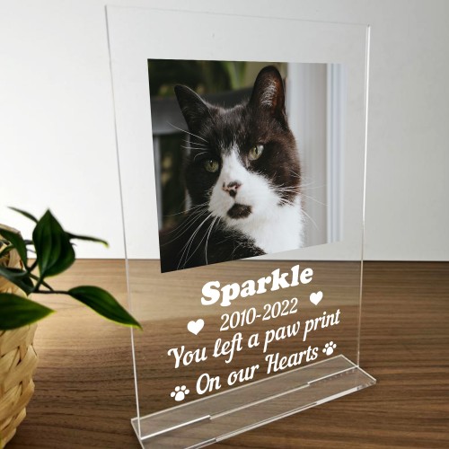 Personalised Cat Dog Memorial Standing Plaque Family Gift Pet