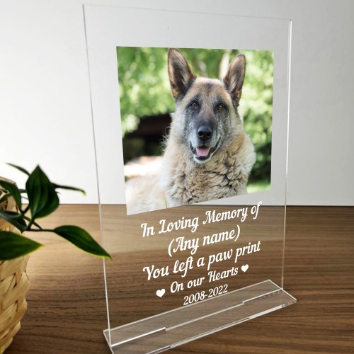 Personalised Memorial Gift Plaque For Dog Cat Pet Rememberance