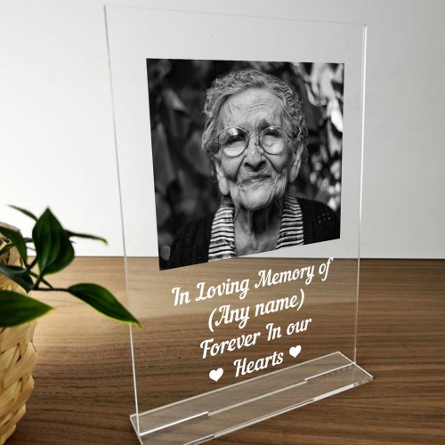 Personalised Memorial Plaque Remembrance Gift For Nan Grandad