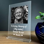 Personalised Memorial Plaque Remembrance Gift For Nan Grandad