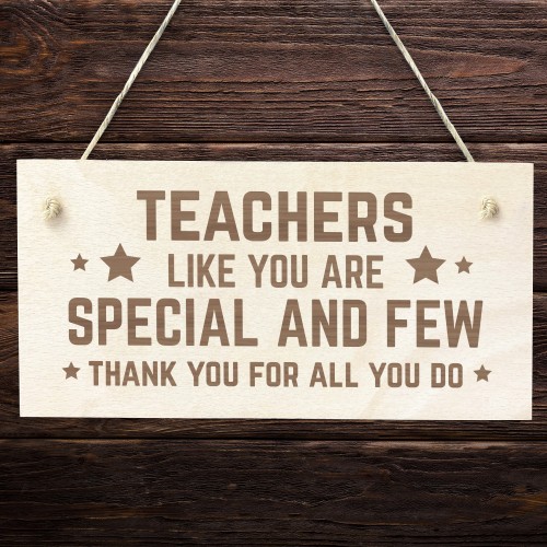 Teacher Gifts Engraved Wooden Plaque Thank You Gift For Teacher 