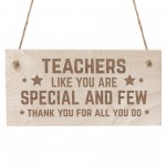 Teacher Gifts Engraved Wooden Plaque Thank You Gift For Teacher 