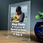 Personalised Step Dad Gifts Custom Photo Plaque Birthday Fathers