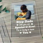 Personalised Step Dad Gifts Custom Photo Plaque Birthday Fathers