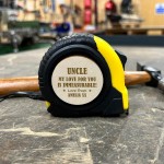 Personalised Uncle Gifts Tape Measure Engraved Birthday Gift