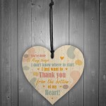 Thank You Gift For Men Women Wood Heart Friend Gift Teacher