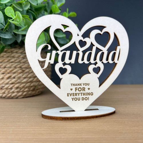 Thank You Gift For Grandad Wood Plaque Grandad Birthday Gift