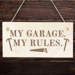 Funny Garage Sign Hanging Wooden Plaque Fathers Day Birthday