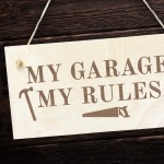 Funny Garage Sign Hanging Wooden Plaque Fathers Day Birthday