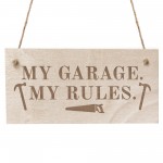 Funny Garage Sign Hanging Wooden Plaque Fathers Day Birthday