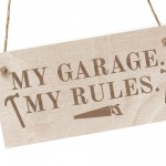 Funny Garage Sign Hanging Wooden Plaque Fathers Day Birthday