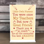 Personalised Teacher Gift Standing Plaque Classroom Sign