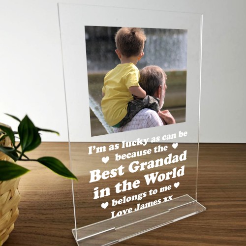 Personalised Photo Plaque Grandad Gift From Grandchildren