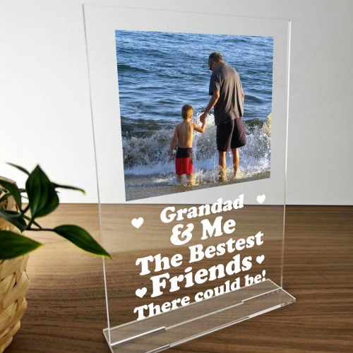 Personalised Grandad Gifts Custom Photo Plaque Birthday Fathers