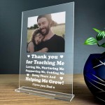 Personalised Dad Thank You Photo Plaque Fathers Day Birthday