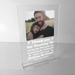 Personalised Dad Thank You Photo Plaque Fathers Day Birthday