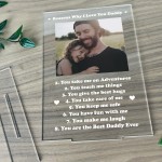 Personalised Photo Plaque Gift For Dad Daddy Fathers Day