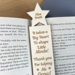 Teacher Thank You Gift Personalised Engraved Bookmark