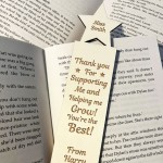 Teacher Gift Personalised Engraved Bookmark School Nursery Gift