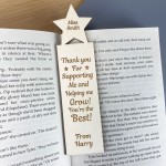 Teacher Gift Personalised Engraved Bookmark School Nursery Gift