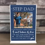 Step Dad Gifts Thank You Standing Plaque Personalised Photo Gift