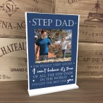 Step Dad Gifts Thank You Standing Plaque Personalised Photo Gift