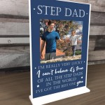 Step Dad Gifts Thank You Standing Plaque Personalised Photo Gift