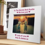 Personalised Gift For Auntie Birthday Xmas Photo Frame