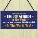 Great Grandad Gifts Hanging Sign Grandad Birthday Gift