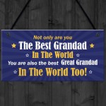 Great Grandad Gifts Hanging Sign Grandad Birthday Gift