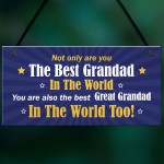 Great Grandad Gifts Hanging Sign Grandad Birthday Gift