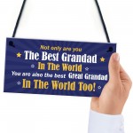 Great Grandad Gifts Hanging Sign Grandad Birthday Gift