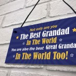 Great Grandad Gifts Hanging Sign Grandad Birthday Gift