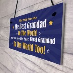 Great Grandad Gifts Hanging Sign Grandad Birthday Gift