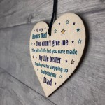 Step Dad Gifts From Stepdaughter Stepson Wood Heart Birthday