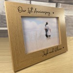 Personalised 1st 2nd 3rd 5th 10th 20th Anniversary Gift Frame