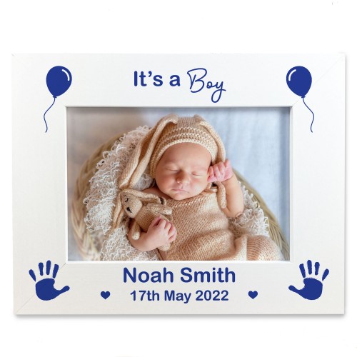 It's A Boy PERSONALISED Baby Boy Name Photo Frame