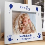 It's A Boy PERSONALISED Baby Boy Name Photo Frame