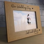 Wedding Day Gift Personalised Photo Frame Husband Wife Gift