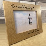 Wedding Day Gift Personalised Photo Frame Husband Wife Gift