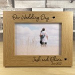 Wedding Day Gift Personalised Photo Frame Husband Wife Gift