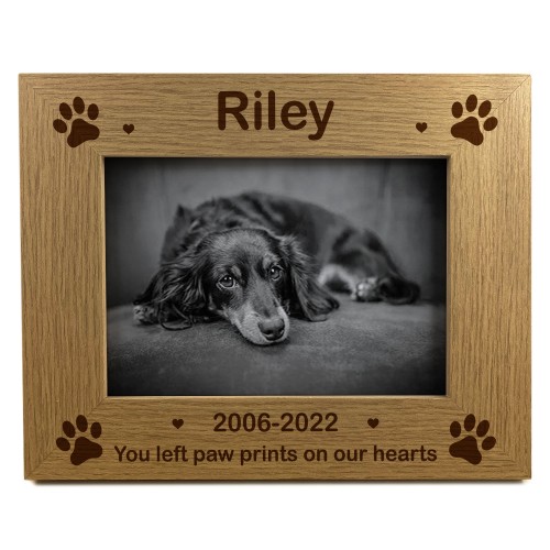 Personalised Pet Photo Frame Wooden Gift Dog Puppy Handmade Keep